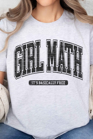 GIRL MATH ITS BASICALLY FREE OVERSIZED TEE