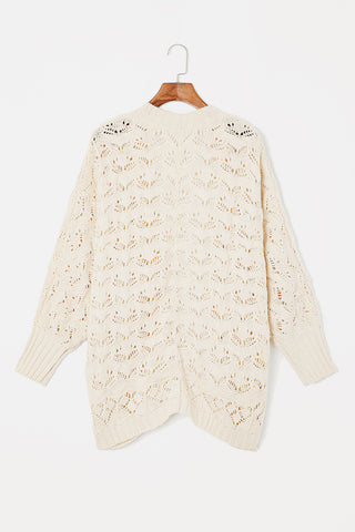 Plus Size Open Front Long Sleeve Cardigan